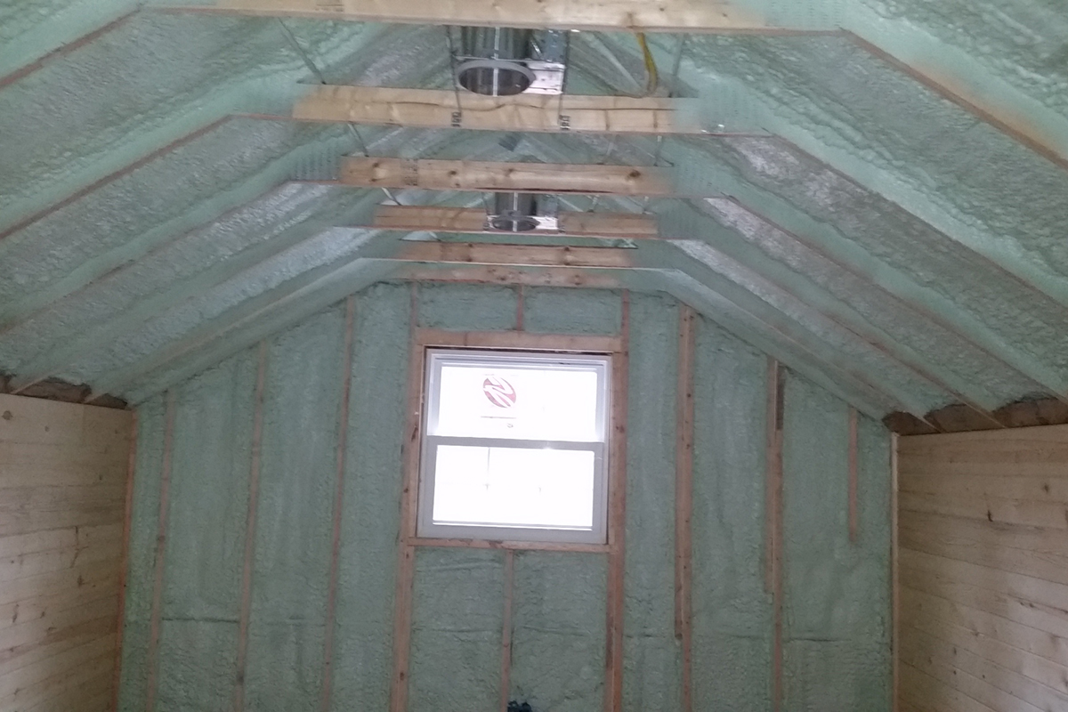 Foam attic Drywall Barn